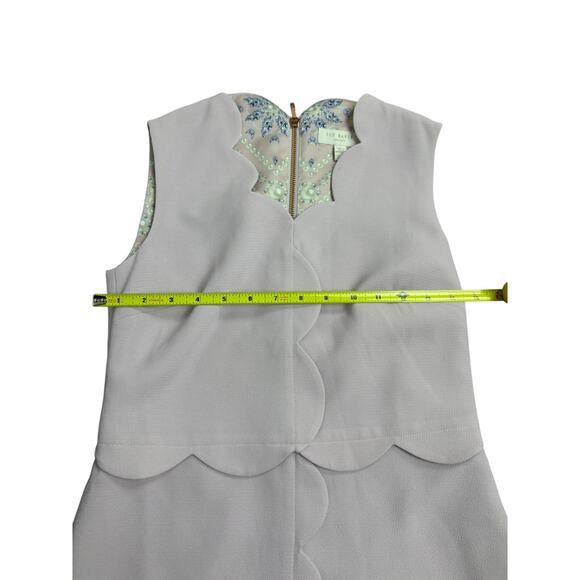 Ted Baker Rubeyed Scallop Edge Dress Pink Sleeveless Sheath Women’s Size 0 - Picture 8 of 8